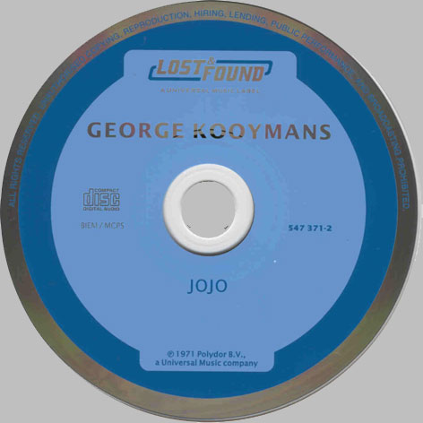 George Kooymans Jojo album Dutch cd re-release 2022 cd version 1